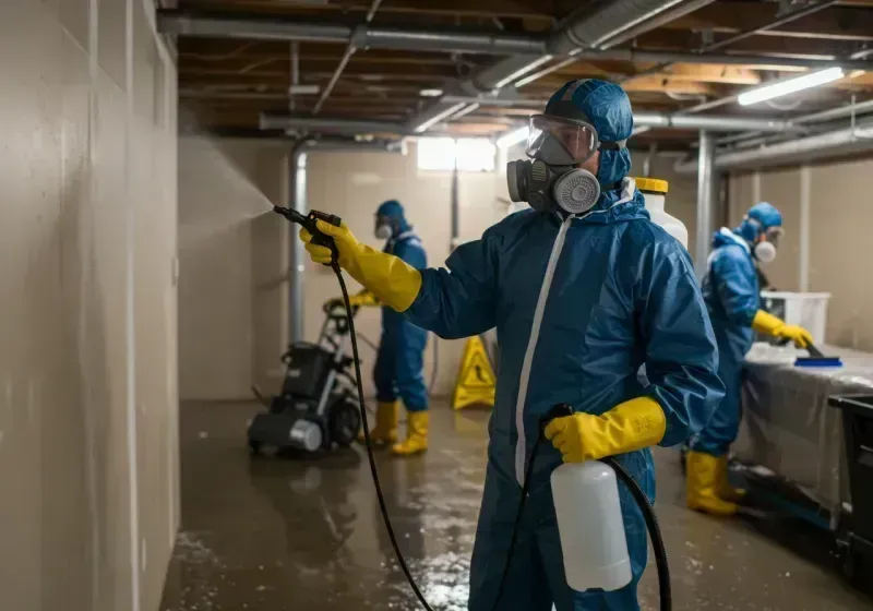 Basement Sanitization and Antimicrobial Treatment process in Telford, PA